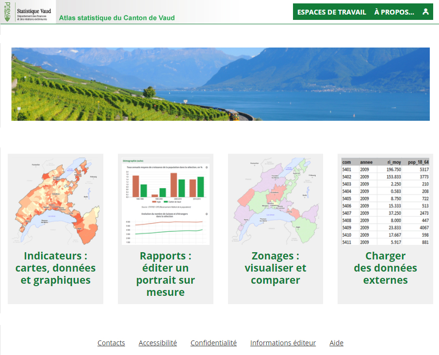 Atlas statistique du canton de Vaud (Suisse) - Accueil