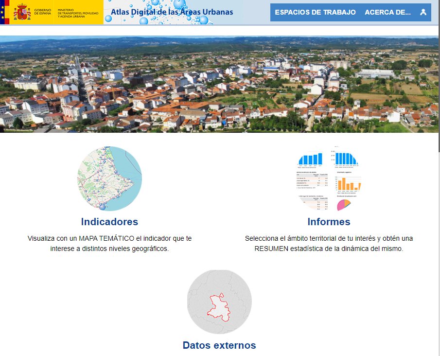 Atlas Digital de las Áreas Urbanas - Page d'accueil