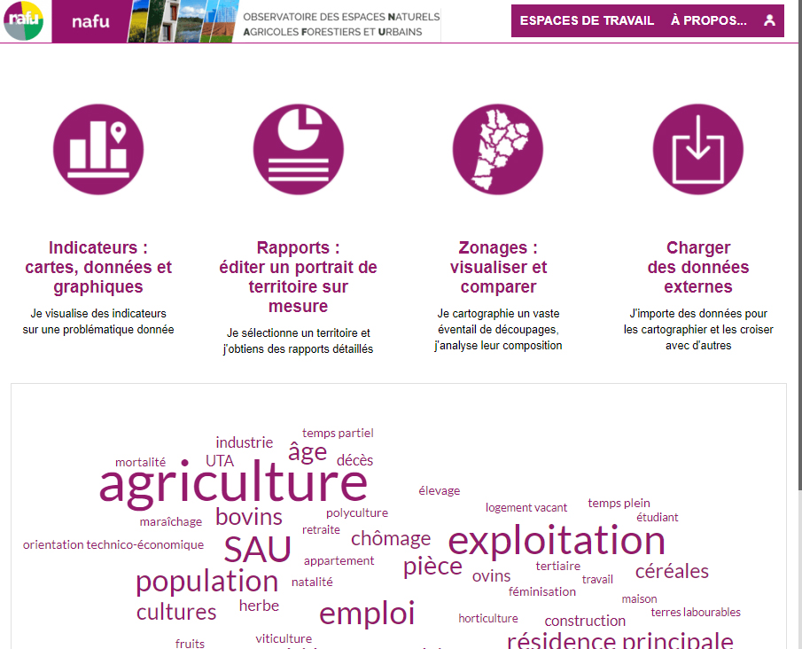 Observatoire des espaces naturels agricoles, forestiers et urbains (NAFU) - Page d'accueil