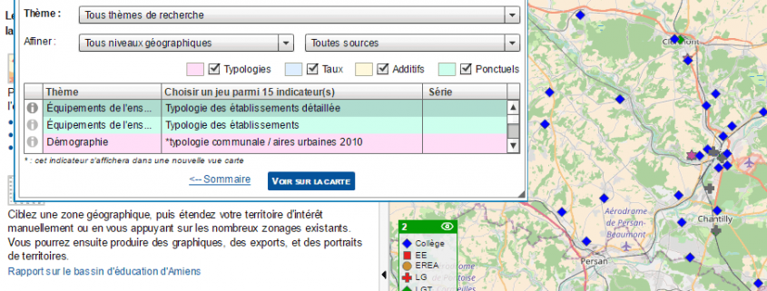 cartographie interactive académie Amiens