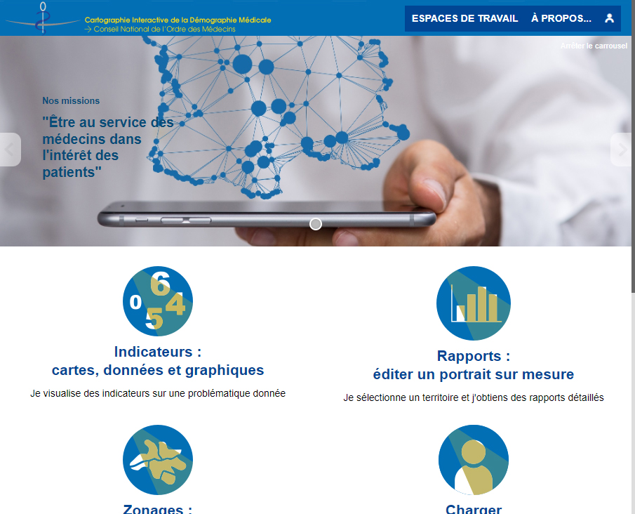 Medical demographics interactive cartography - Home