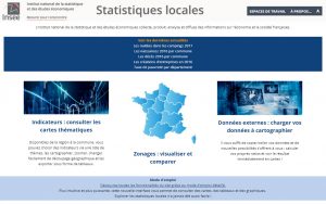 page d'accueil Insee Statistiques locales