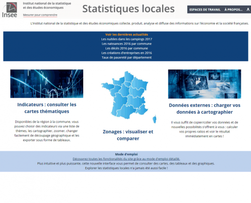 Insee Statistiques Locales page d'accueil
