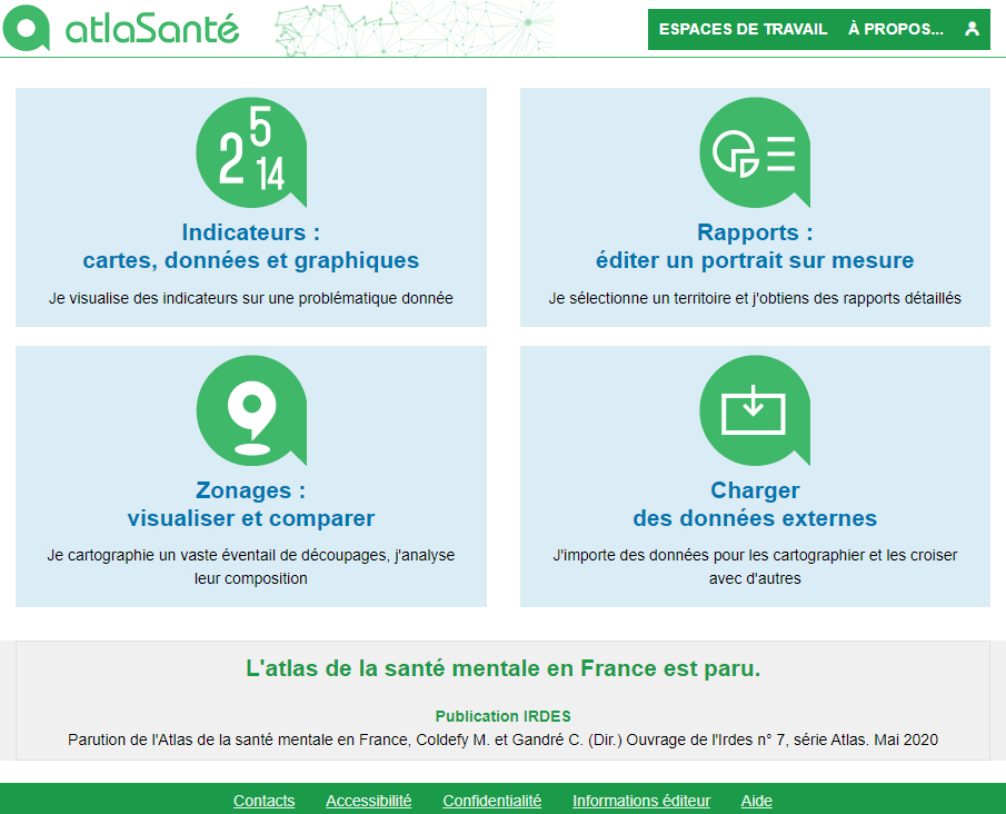 Atlas de la santé mentale en France - Page d'accueil