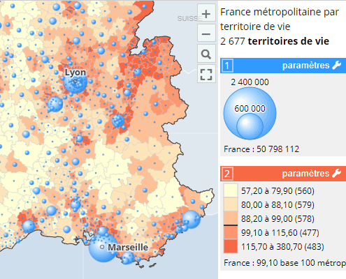 Légendes des analyses thématiques