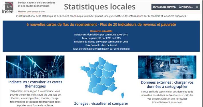 Page d'accueil Insee Statistiques locales