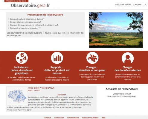 Observatoire des territoires gersois : page d'accueil