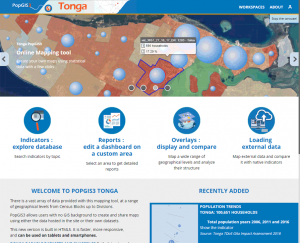 PopGis3 Tonga accueil