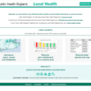 PHE Local Health : accueil