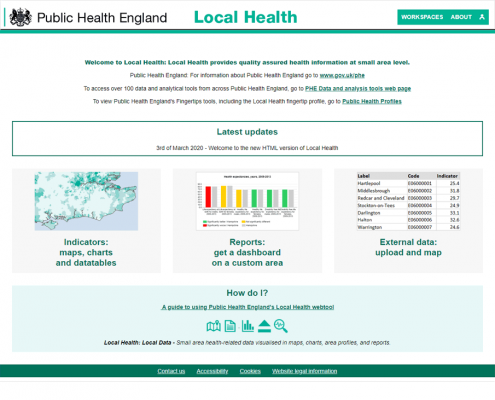 PHE Local Health : accueil