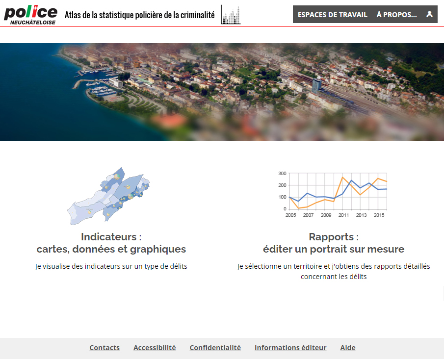 Atlas de la statistique policière de la criminalité du Canton de Neuchâtel (Suisse) - Page d'accueil